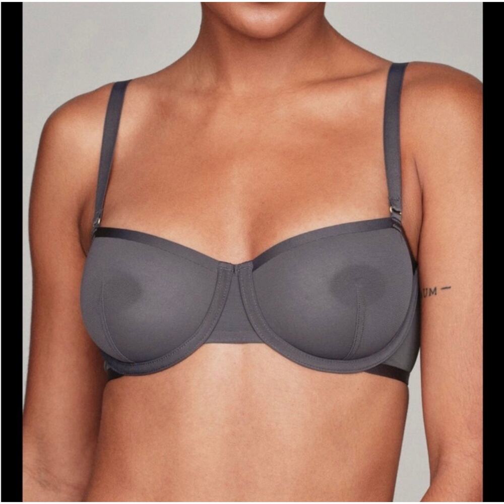 NWOT Cuup The Balconette Mesh gray 34B